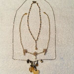 Lot of 3 Artisan Crafted Vintage Necklaceses